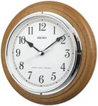 Deluxe Wooden Radio Controlled Seiko Wall Clock,Light Wood,282mm DIAMETER