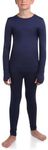 Eddie Bauer Thermal Underwear For Kids - 2 Piece Performance Base Layer Underwear Set For Boys and Girls (5-16), Size 10-12, Navy Blue