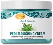 SPA REDI Foot Cream, Sloughing Lotion - Pedicure Massage Foot Care for Dry Cracked Feet, Scrub Gently, Exfoliating, Mint & Eucalyptus - 16 oz