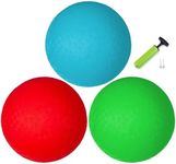 New Bounce Playground Balls for Kids - 5" Sports Ball Set for Toddlers - 3 Pack of Red/Blue/Green - Small Soft Outdoor Balls