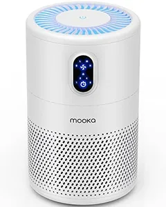 MOOKA Air Purifiers for Home Large Room up to 1076 ft², H13 True HEPA Air Filter Cleaner, Odor Eliminator, Remove Smoke Dust Pollen Pet Dander, Night Light(Available for California)