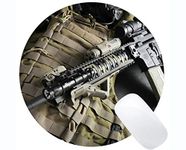 Anti-slip Round Mouse Pad Mat,Rifle assault rifle Mousepad