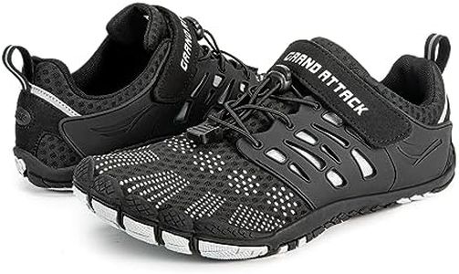 QUICK SURF Barefoot Shoes Men Minimalist Cross-Trainer | Wide Toe Zero Drop Shoes for Wrestling Boxing Weightlifting Walking Fitness Trail Running Gym Training, Q608 Black, 12 Wide