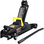 Torin TORT825051 Hydraulic Low Profile Trolley Service/Floor Jack with Dual Piston Quick Lift Pump, 2.5 Ton (5,000 lb) Capacity, Black