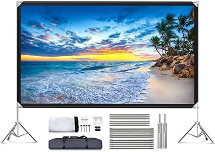 Projector Screen and Stand - Velcolt Portable Video Projection Screen 120 inch, 16:9 4K HD Rear Front Foldable Outdoor Movie Screen with Carry Bag for Indoor Outdoor Home Theater Backyard Camping