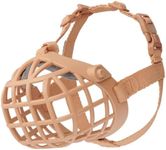 Baskerville Wide Fit Muzzle - For large broad nosed dogs, Boxer, Rottweilers, Breathable, Dog can Pant and Drink, Prevents Biting, Dog Training Muzzle for Medium and Large Dogs (Size 2)