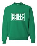 Go All Out Adult Philly Philly Sweatshirt Crewneck, Kelly, L