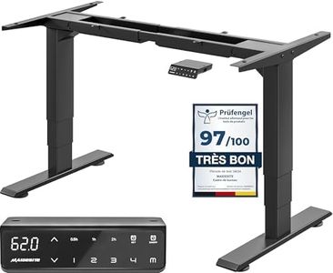 MAIDeSITe T2 Pro Plus Bureau Assis Debout Electrique Cadre de Bureau Réglable en Hauteur Électrique à 3 Colonnes avec Double Moteur, avec 4 Claviers à Mémoire Automatique, Capacité de Charge 160kg