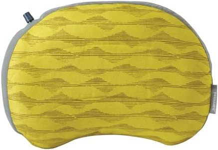 Therm-a-Rest Air Head Inflatable Camping and Travel Pillow, Yellow Mountains, Regular - 11 x 15.5 Inches