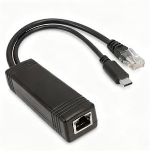 Gigabit PoE Splitter 5V/2.5A/3.5A PoE to USB-C 12.5 W POE Adapter with IEEE 802.3af/at Standard Compliant 1000Mbps Power Over Ethernet Splitter Adapter for Security Camera Surveillance