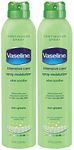 Vaseline Intensive Care Spray Moisturizer, Aloe Soothe 6.5 oz, Twin Pack