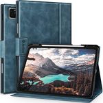 Antbox Case for iPad Pro 12.9'' 6th Generation 2022 Universal Design Cover for iPad 5th/4th/3rd Generation with Built-in Apple Pencil Holder Auto Sleep/Wake Function High-Grade PU Leather (Blue)