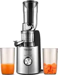 Cold Press Juicer, AMZCHEF Compact Slow Masticating Juicer, 3.3" Wide Chute juicer machines, Upgraded Non-Clogging Filter, High Yield Juice