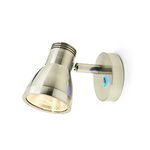THALASSA RV Reading Light 12V Interior LED Spotlight Boats Yacht Camper Motorhome, 3W Warm Light, Brushed Nickel, with Blue Small Reminder Light, Adjustable Dimmer Touch Switch DC 10-30V