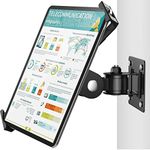 AboveTEK Tablet Wall Mount - Fits 7 to 11 Inch Tablets Including iPad, Galaxy Tab, Slate, Fire and More-Anti Theft Security Lock and Key - Articulating Swivel Holder for Portrait and Landscape(Black)