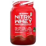 Bigmuscles Nutrition Nitric Whey protein | 27g Isolate Whey Protein | ProHydrolase Enzyme Tech. for Faster Absorption & Lean Muscle Growth | Rich Chocolate | 1Kg