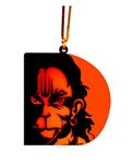 U & U UNIQUE UTILITIES Acrylic Hanuman Car Hanging Logo Accessory 3.5 Inch Orange, 1 Piece