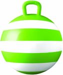 Hedstrom Green Striped Hopper Ball, Kid's Ride-on Toy, Bouncy Hopping Ball with Handle - 15 Inch