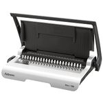 Fellowes Binding Machine for Personal Use - Star+ 21-Hole, 150 Sheet Manual Paper Punch Comb Binder Machine - Ideal for Personal Use - White/Grey