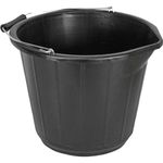 Faithfull FAI3GBUCKET 14 Litre (3 Gallon) Black Builders Bucket