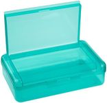 Meiikun 1 Pack Pencil Box 2 Compartments, Large Pencil Case for Boys Girls, Assorted Colors Crayon Box Clear Pencil Cases, Stationery Storage Organizer for Students School Office (Green)