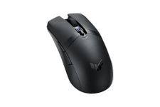 ASUS TUF Gaming M4 Wireless Gaming Mouse, dual wireless modes, Bluetooth/RF 2.4 GHz, 12,000 DPI Optical Sensor, 6 Programmable Buttons, PBT top cover with ASUS Antibacterial Guard, Black