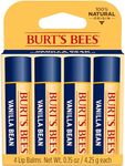 Burt27s Bees Burt'S Bees 100% Natural Moisturizing Lip Balm, Vanilla Bean - 4 Tubes