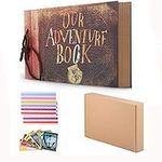 LBSC Adventure Book Pixar Handmade DIY Family Scrapbook, Retro Album, Anniversary Scrapbook, Travel Album, Thanksgiving Vacation Memories (A)