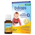 Organic Baby Ddrops 400 IU 90 drops - Daily Liquid Vitamin D for Infants