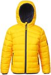 Rokka&Rolla Boys' Reversible Lightweight Puffer Jacket Hooded Water-Resistant Winter Coat