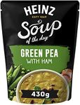 Heinz Green Pea and Ham Soup Soup of the Day Pouch Soup Ready to Eat Microwaveable Meal 430g