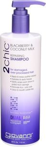 GIOVANNI 2chic Ultra-Repairing Shampoo - For Damaged, Over-Processed Hair, Helps Restore Hair's Natural Elasticity, Blackberry & Coconut Oil, Argan, Shea Butter, Color Safe - 24 Fl Oz