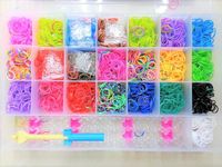 SCHUBERT Kids Rainbow Rubber Bands for Bracelets Kit with Case 4200 Loom Bands DIY Crafting Bracelet Making Kit Gifts for Boys Girls