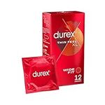 Durex Thin Feel XL Condoms More Sensitivity Wide Fit 12s