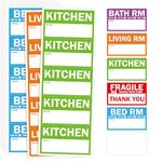 300PCS Home Moving Labels, 5 Color Coding Labels Packing Box Stickers with 50 Fragile Stickers & 50 Blank Ones (Each Measures 2” x 3.6”)