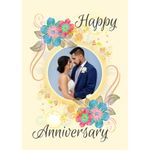 AanyaCentric Wedding Anniversary Gift - Printed Photo Greeting Card A5 Size with Handmade Envelope - Perfect Marriage Anniversary Card for Husband or Wife - Love Greeting and Gift