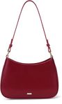 VOSTEVAS Women Small Shoulder Bag Mini Purse Womens Handbags Crossbody Waterproof Leather Clutch 90s Y2k Bags with Zipper (Wine Red)