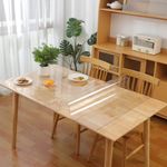 Yanen Clear Transparent Cover Table Top Protector for Dining Room Tables 60 x 150cm Transparent Table Cloth Thick 2mm Desk Table Pad