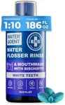 WATER DENT Concentrated Irrigant, White Teeth | Add to Water Flossers | Fruit Flavor | 1:10 = 186 fl.oz | Alcohol Free, Fluoride Free. Made in USA