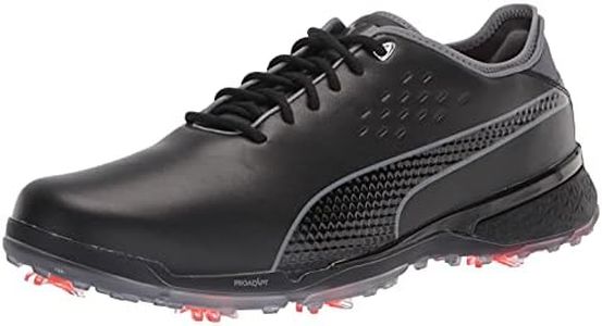 PUMA Men's Proadapt Delta Golf Shoe, Black-Quiet Shade, 10