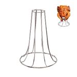 WANRAY KAMaster Stainless Steel Vertical Chicken Roaster Beer Can Holder Large Turkey Big Green Egg Accessories Rack Upright Stand for Grill and Smoker Like Weber