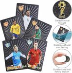 TD Creation World Football Soccer Star Gold Cards | Soccer Trading Card Pack of 55 | 2024 World Cup & UEFA Champions League (Black)