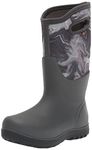 BOGS Womens Neo-Classic Boot Rain, Oil Twist Print-Gray, 5 UK