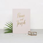 Wedding Album Guest Book Cream With Gold Lettering, Instax picture album by Liumy Albums