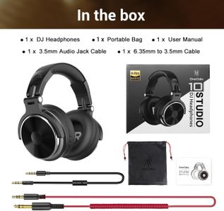 OneOdio Over Ear Studio Headphones – Wired DJ Monitor, Black