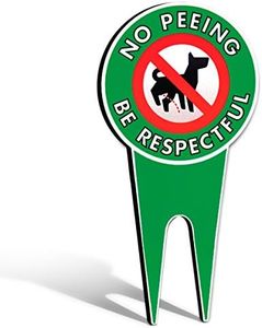 6"x12" No Peeing Dog Sign | Dog Stake for Yard Pick Up After Your Dog Sign | No Dogs Peeing - No Dog Poop Signs for Yard | Aluminum, Pk1, 6"x12"