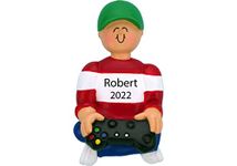 Santa Tell Me Best Video Gamer Ornament Personalized for Teenage Boys 2022 Custom Gamer Gift Playstation Ornament for Men with Game Player Ornament Gamer Decoration Accesorices - Free Customized