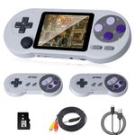 Handheld Games Consoles, Portable Mini Handheld Gaming, Retro Games Console, Built-In 7 Emulators, 3 Inch Lcd Screen, Psp Console with 2 Gamepads, Handheld Console Support Tv Out & Two Players