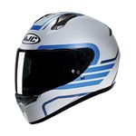 HJC C10 Lito Full Face Motorcycle Helmet Motorbike Scooter ACU Gold Crash Lid Blue (L)