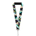 Buckle Down Women's Lanyard-1.0-Glowing Tinker Bell Poses/Butterflies & Flow Key Chain, Multicolor, One Size